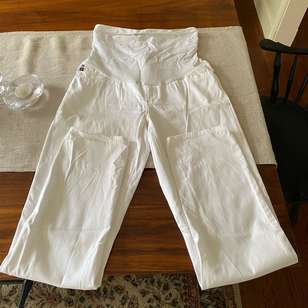AG white maternity jeans